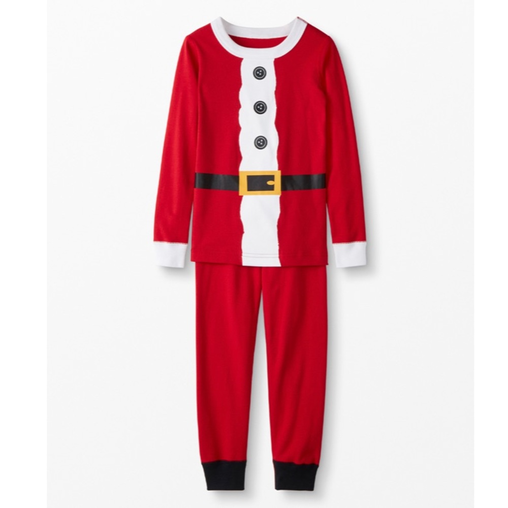 Hanna Andersson 18-24 Months Red St. Nick Long Sleeve Cotton Pajama Set